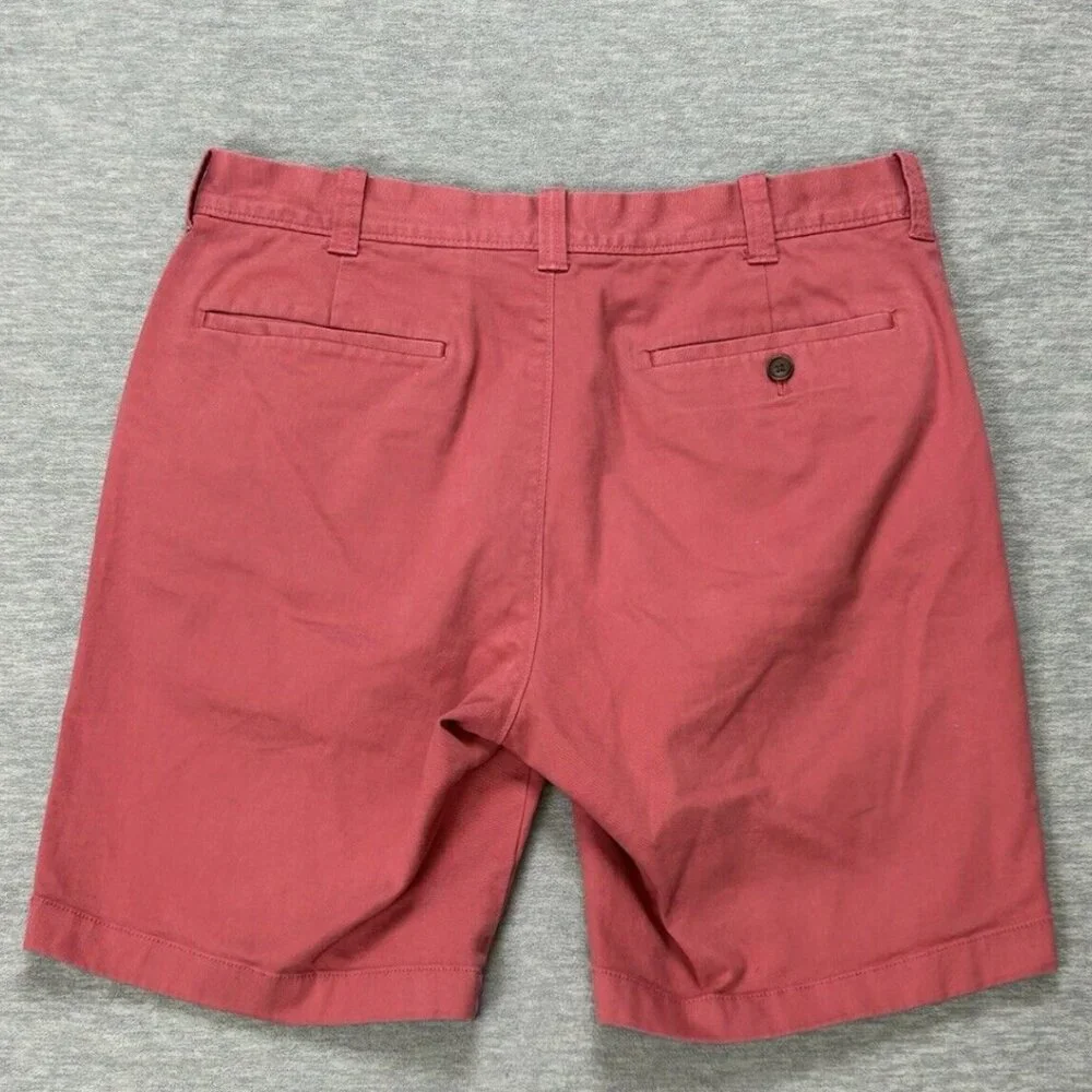 J. Crew Mercantile Flex Shorts Mens 33 Red Washed Preppy Casual Chino Flex Golf - Picture 2 of 4